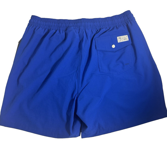 Polo Ralph Lauren Men's XL Blue Solid Polo Swim Trunks - Picture 2 of 8